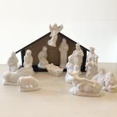 1点限り☆馬小屋キリスト降誕聖家族マリア像