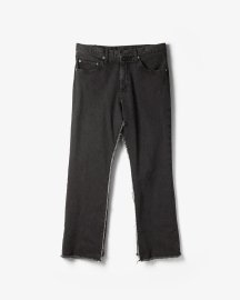 WASHED TWO SIDES DENIM FLARE PANTS