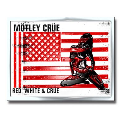 MOTLEY CRUE Red White & Crue Cast Badge, バンドグッズ（キャストバッジ） -  バンドＴシャツ専門店GARAPA-GOS(ガラパゴス) バンドＴシャツやメタルＴシャツ、アメコミＴシャツやグッズ等の通販専門店