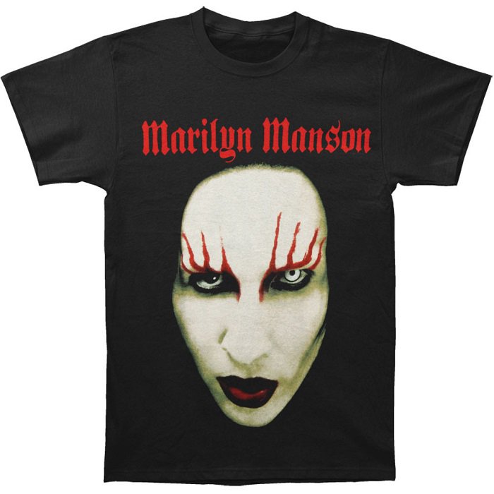 MARILYN MANSON Big Face, Tシャツ - バンドＴシャツ専門店GARAPA-GOS(ガラパゴス)  バンドＴシャツやメタルＴシャツ、アメコミＴシャツやグッズ等の通販専門店