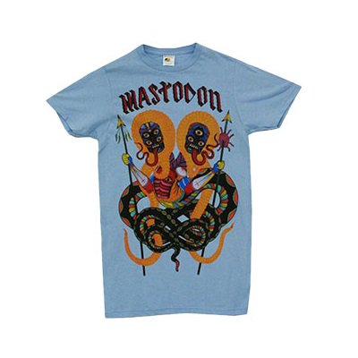 MASTODON Double Mask Blu, Tシャツ - バンドＴシャツ専門店GARAPA-GOS