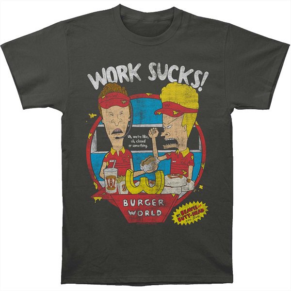 BEAVIS & BUTTHEAD Work Sucks, アメコミTシャツ - バンドＴシャツ専門