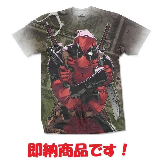 即納 Deadpool Cash With Sublimation Printing アメコミtシャツ バンドｔシャツ専門店garapa Gos ガラパゴス バンドｔシャツやメタルｔシャツ アメコミｔシャツやグッズ等の通販専門店