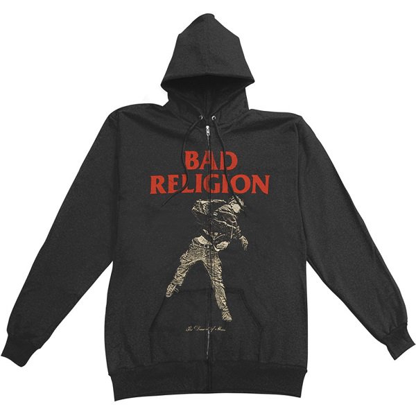 BAD RELIGION Dissent Of Man Zippered Hooded Sweatshirt, ジップパーカー