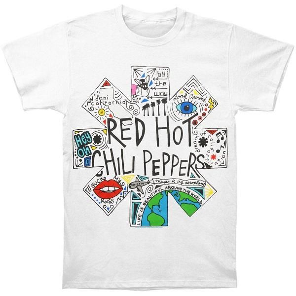 Red Hot Chili Peppers Doodle Logo Tシャツ Red Hot Chili Peppers Doodle Logo Tシャツ