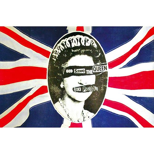 SEX PISTOLS God Save The Queen Fabric Flag, バンドグッズ（布製ポスター）