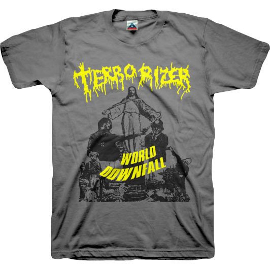 TERRORIZER World Downfall On Charcoal Grey, Tシャツ