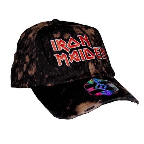 Iron Maiden Bleach Splatters Baseball Cap バンドグッズ キャップ Iron Maiden Bleach Splatters Baseball Cap バンドグッズ キャップ