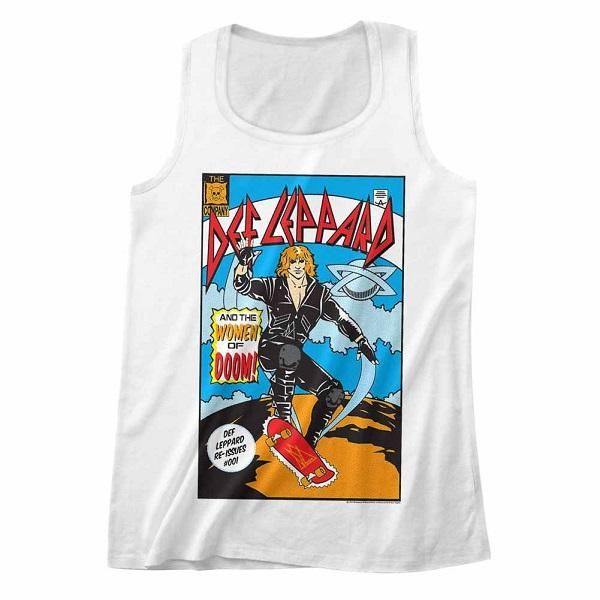 DEF LEPPARD Comic Mens Tank, ノースリーブ