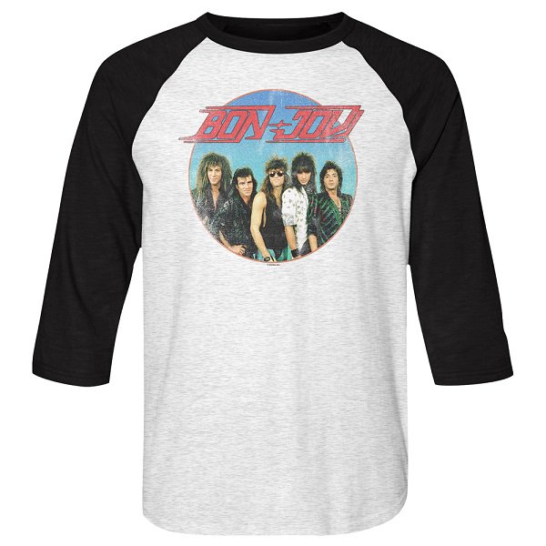 BON JOVI Vintage Band Shot Baseball Jersey, ロングTシャツ - バンド ...