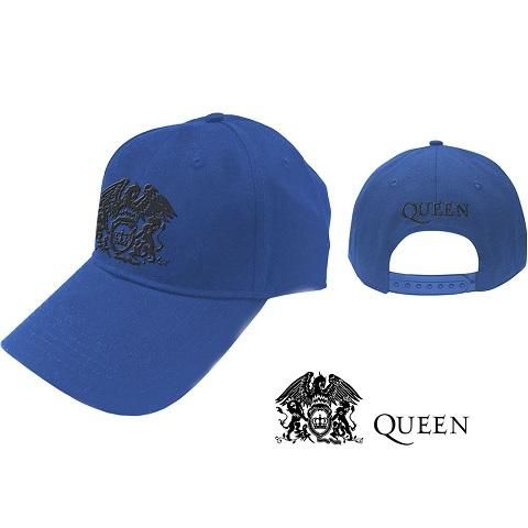 Queen Black Classic Crest Blue バンドグッズ キャップ バンドｔシャツ専門店garapa Gos ガラパゴス バンドｔシャツやメタルｔシャツ アメコミｔシャツやグッズ等の通販専門店