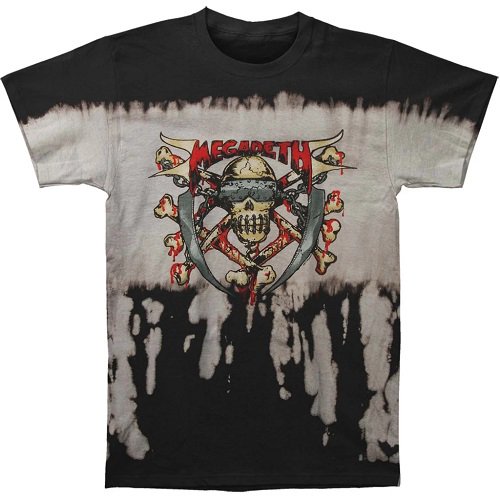 Megadeth Skull Crossbones Bleach Waterfall Tシャツ バンドｔシャツ専門店garapa Gos ガラパゴス バンドｔシャツやメタルｔシャツ アメコミｔシャツやグッズ等の通販専門店