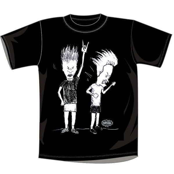 BEAVIS & BUTTHEAD Rocker Sketch, アメコミTシャツ - バンドＴシャツ