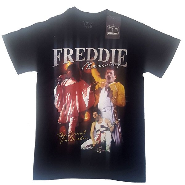 FREDDIE MERCURY Great Pretender Homage, Tシャツ - バンドＴシャツ専門店GARAPA-GOS(ガラパゴス)  バンドＴシャツやメタルＴシャツ、アメコミＴシャツやグッズ等の通販専門店