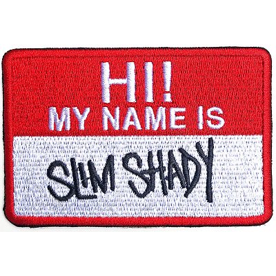 EMINEM Slim Shady Name Badge, バンドグッズ（パッチ） - バンドＴ