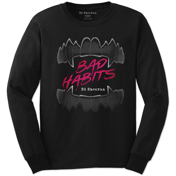 ED SHEERAN Bad Habits, ロングTシャツ バンドＴシャツ専門店GARAPA-GOS(ガラパゴス) バンドＴシャツやメタルＴ シャツ、アメコミＴシャツやグッズ等の通販専門店