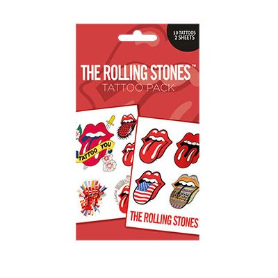 ROLLING STONES Lips Tattoo, バンドグッズ（タトゥーシール） - バンドＴシャツ専門店GARAPA-GOS(ガラパゴス)  バンドＴシャツやメタルＴシャツ、アメコミＴシャツやグッズ等の通販専門店