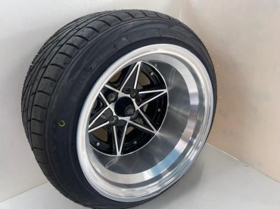 PCD100 14インチ 4穴 10J-38 エイトシックスホイール タイヤ組付け