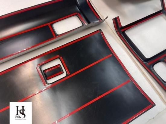 ハイゼットs200前期　ウッドパネルセット ハイゼット トラック 前期 3Dインテリアパネル 黒ウッド S200P