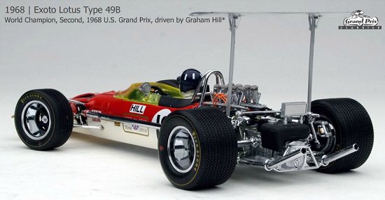エグゾト GPC97007 1/18 ロータス フォード Type 49B アメリカGP 2位 ヒル 1968 Exoto Lotus #10 -  エグゾト専門店【EXOTO FANTASY】