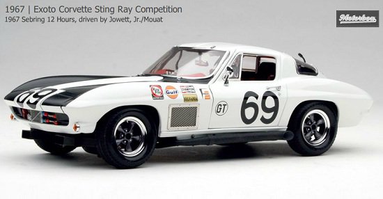 エグゾト MTB00072 1/18 コルベット スティングレイ セブリング 12時間レース 1967 Exoto Corvette #69 -  エグゾト専門店【EXOTO FANTASY】