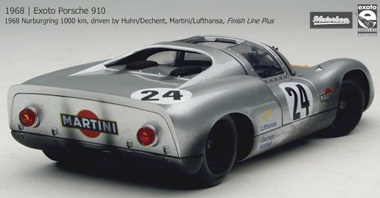 エグゾト 1/18 ポルシェ 1968 Exoto Porsche 910 #24 ニュルブルク ...