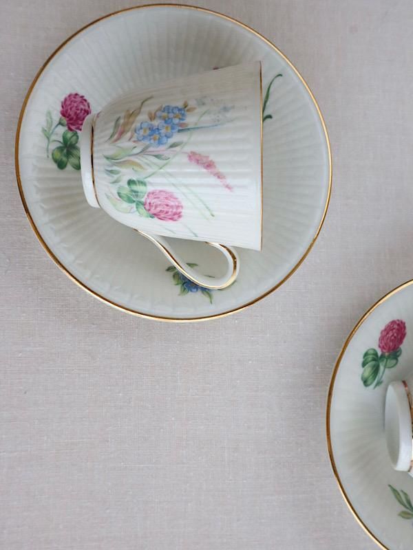 Rorstrand ロールストランド ボタニカル柄 デミタスカップ＆ソーサー