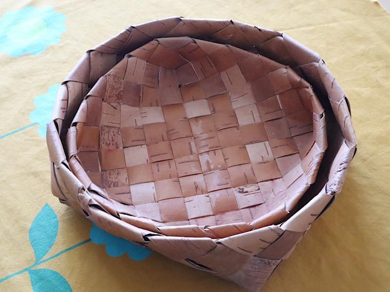 北欧 白樺のカゴ セット｜ヴィンテージ -北欧雑貨、北欧