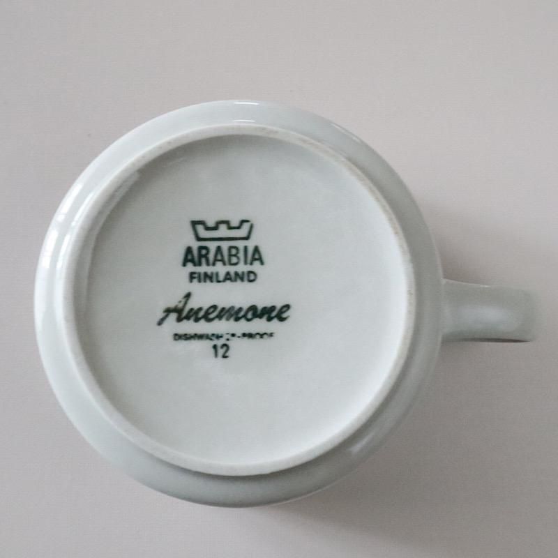 ARABIA アラビア Anemone アネモネ ティーカップ＆ソーサー北欧
