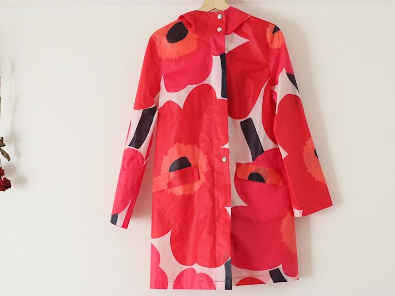 marimekko マリメッコ unikko（ウニッコ）柄 レインコート（S)レッド