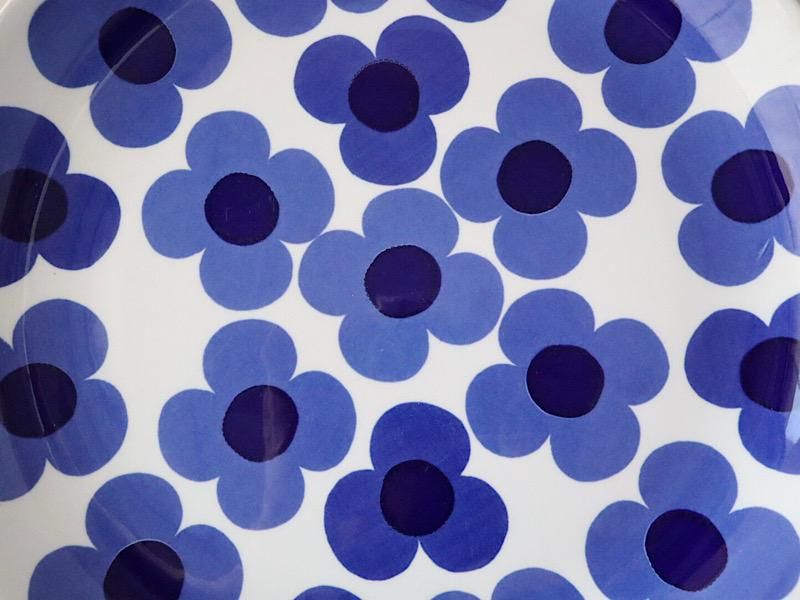 アウリンコ　北欧食器　ビンテージ　アラビア ARABIA アラビア aurinko アウリンコ プレート(26cm)ブルー