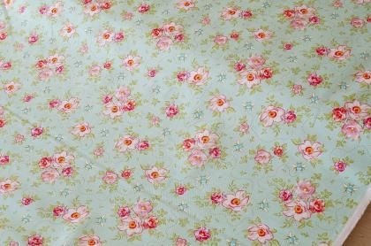 北欧スウェーデン Tilda ティルダ 生地/布（Rosa Mollis Teal