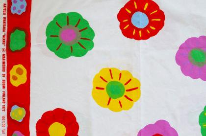 marimekko（マリメッコ）ヴィンテージファブリック NEKKU（ネック）脇坂克二デザイン（白）の通販 -  北欧雑貨、北欧インテリア・キッチン雑貨のお店｜suosikki 北欧雑貨店 スオシッキ