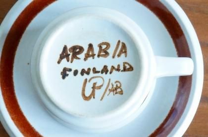 ARABIA(アラビア)Rosmarin(ロスマリン)デミタスカップ&ソーサーー北欧