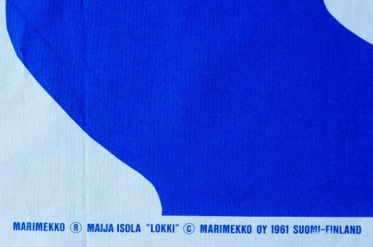 marimekko(マリメッコ)ヴィンテージファブリック LOKKI 1961年 ブルー 
