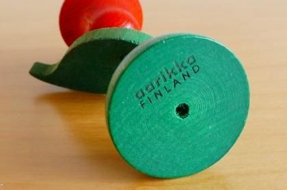 アーリッカ　aarikka　木製　チューリップ　5本 Aarikka/アーリッカ/チューリップのオブジェ/木製/ブルーxグリーン