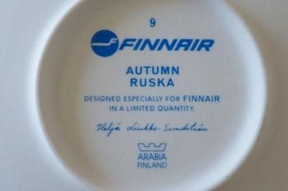 アラビア×フィンエアー ヘルヤ陶板 (秋の紅葉)- 北欧雑貨、北欧