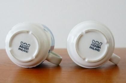 ARABIA(アラビア)ヘルヤ うさぎ マグカップ 2個セット(Cup play1990