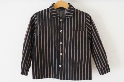 old marimekko ヨカポイカ ブラック/ホワイトストライプ 長袖シャツ old marimekko ヨカポイカ ブラック/ホワイトストライプ 長袖