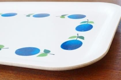 美品希少　廃盤グスタフスベリ スウェーデン プルーヌス トレイ ４０ ×２４ 北欧トレー「プルーヌス」スティグ・リンドベリ（トレーロング