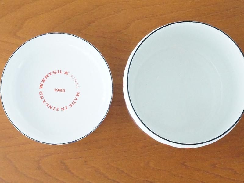 北欧ヴィンテージ　FINEL フィネル　キャニスター FINEL フィネル エナメル 蓋付きジャー/キャニスター（赤×青