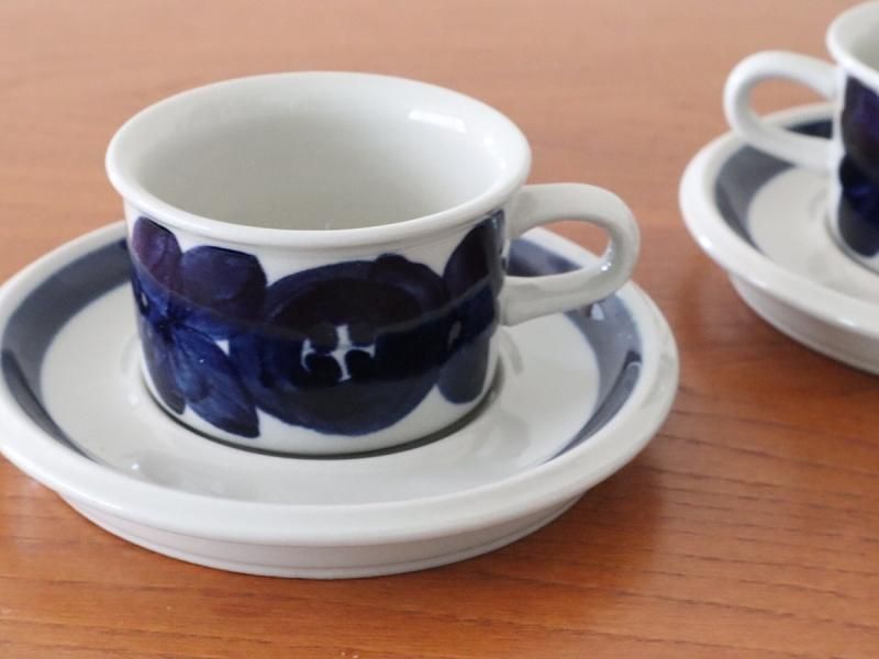 ARABIA アラビア Anemone アネモネ デミタスカップ＆ソーサー - 北欧