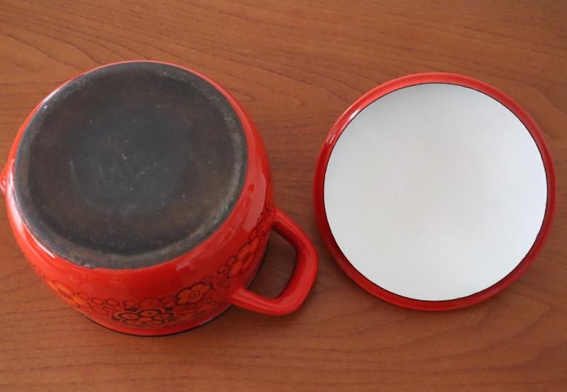 FINEL フィネル ホーロー両手鍋（Primavera）赤- 北欧雑貨、北欧