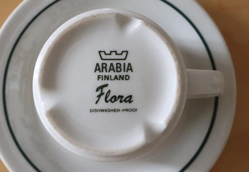 ARABIA アラビア Flora フローラ コーヒーカップ&ソーサー ARABIA アラビア Flora フローラ コーヒーカップ&ソーサー