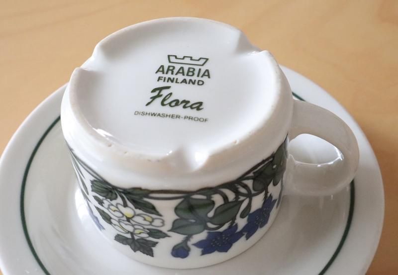 ARABIA アラビア Flora フローラ コーヒーカップ＆ソーサー - 北欧雑貨 