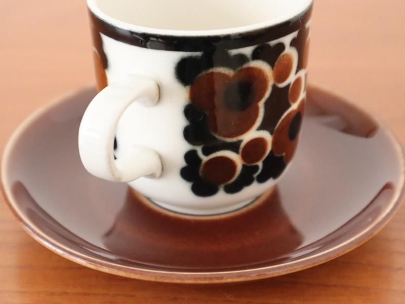 ARABIA アラビア Kara カラ コーヒーカップ＆ソーサー（ブラウン）北欧