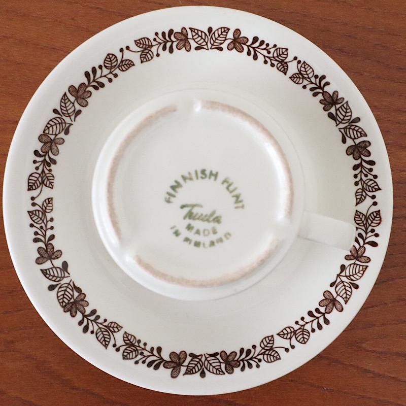 ARABIA アラビア FINNISH FLINT Tuula コーヒーカップ&ソーサー ARABIA アラビア FINNISH FLINT Tuula コーヒーカップ&ソーサー