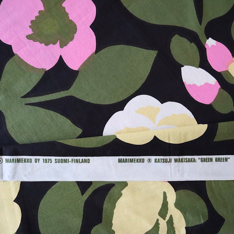 marimekko（マリメッコ）ヴィンテージファブリック green green 脇坂克二デザイン 135×250 -  北欧雑貨、北欧インテリア・キッチン雑貨のお店｜suosikki 北欧雑貨店 スオシッキ