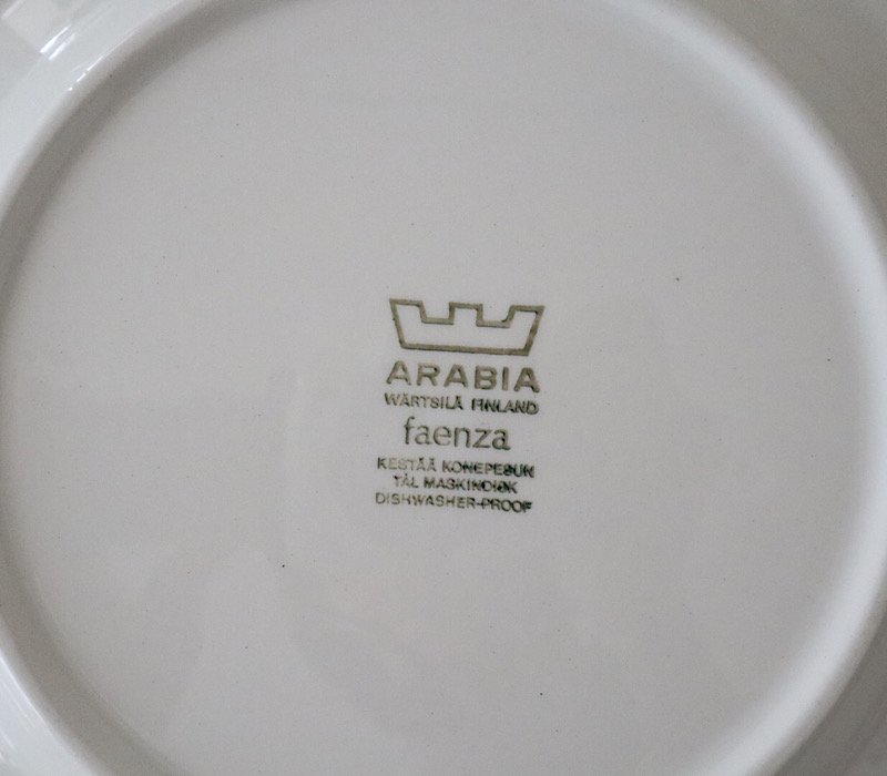 ARABIA アラビア faenza ファエンツァ プレート 20cm（ブラウン