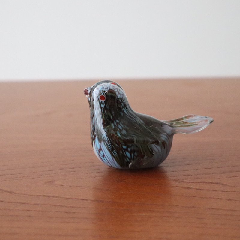 北欧スウェーデン ガラスの鳥のオブジェ（ヴィンテージ）- 北欧雑貨 